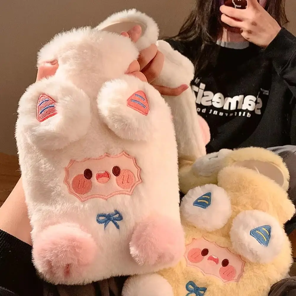 

Kawaii Cute Warm Water Bag Cartoon Removable Hot Water Bottles with Plush Cover PVC Water-filling Bottle Bed