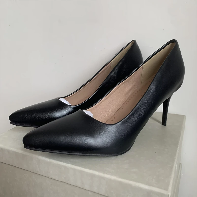 Fashion High Heels Women Pumps Shoes Elegant Pink Black Nude Thin Heeled Sexy Office Wedding Office Shoes Ladies Large Size 48