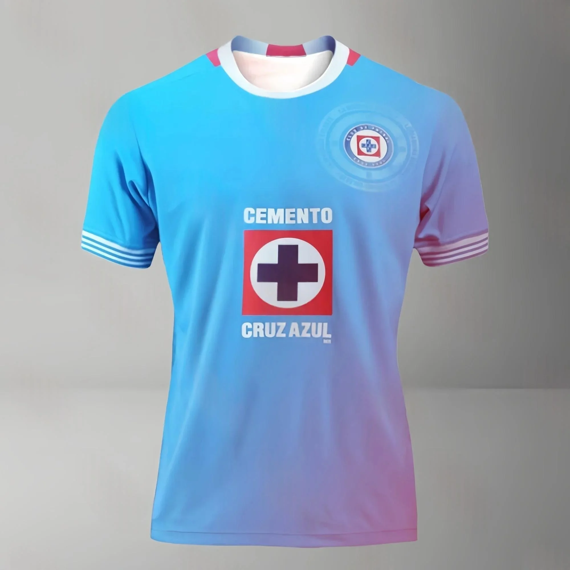 26-27 Neues Cruz Azul Herren Fußballtrikot Y2K Übergroßes Familien-Freizeit-T-Shirt Geeignet für den Alltag – Detail 3