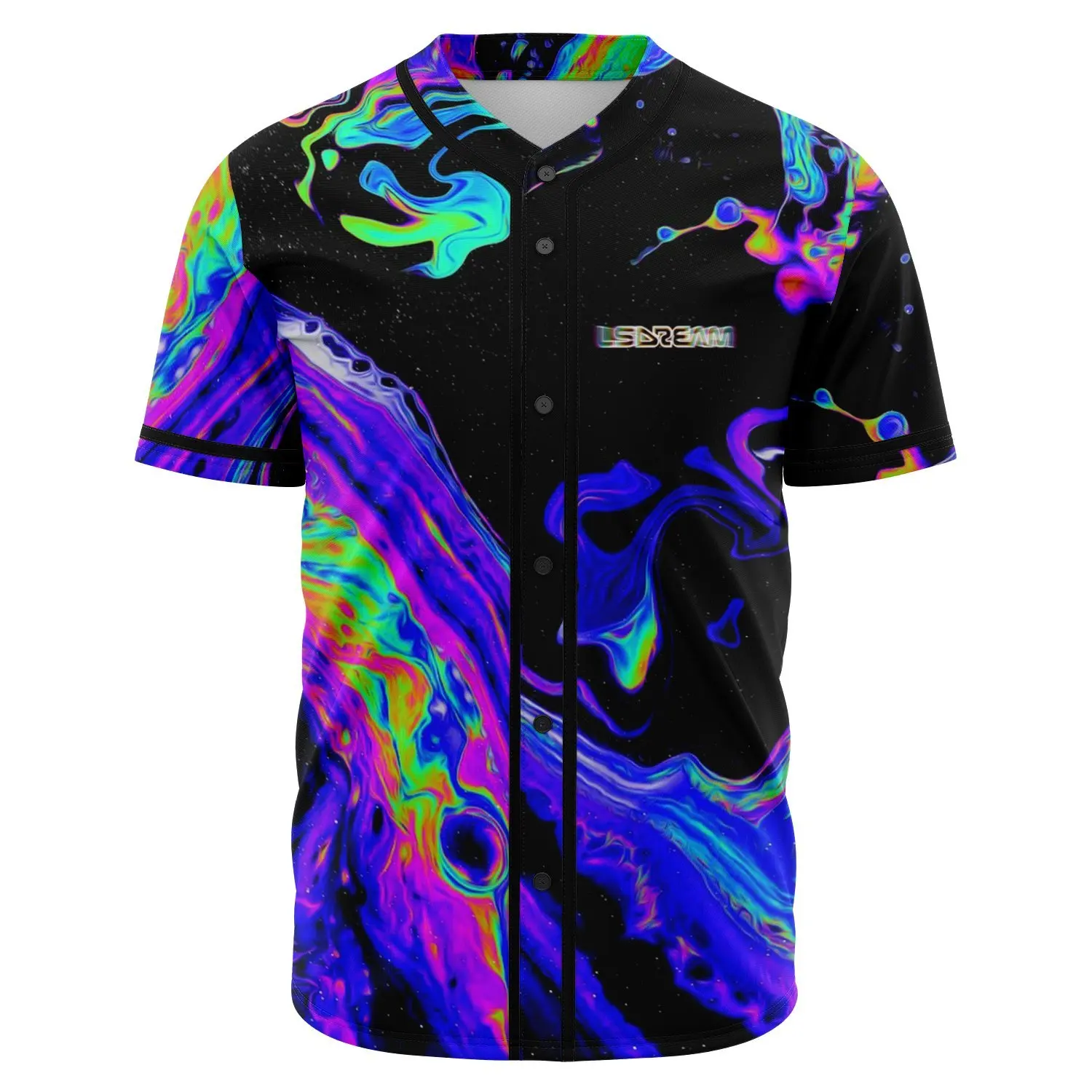 LSdream Jersey Harajuku Thin button Baseball Uniform Men/Women Baseball Jersey For EDM Festivals