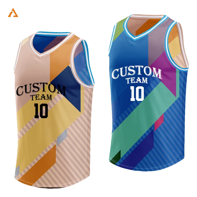 

Sublimation Custom Personal Men Reversible Basketball Uniform Top Basketball Clothes Breathable Basketball Jersey Shirt WO-BP679