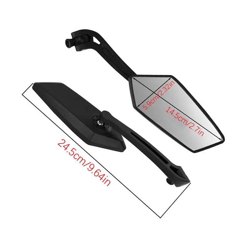 Electric Scooter Mirrors 360 Motorcycle Mirrors 2pcs ATV Rearview Mirrors Reversing Mirrors With 5 Screws High-definition Vision