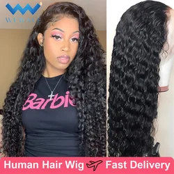 Deep Wave Lace Front Wig Human Hair 13x6 Lace Front Wig 13x4 HD Lace Frontal Wig with Pre Plucked Brazilian Curly Glueless Wig