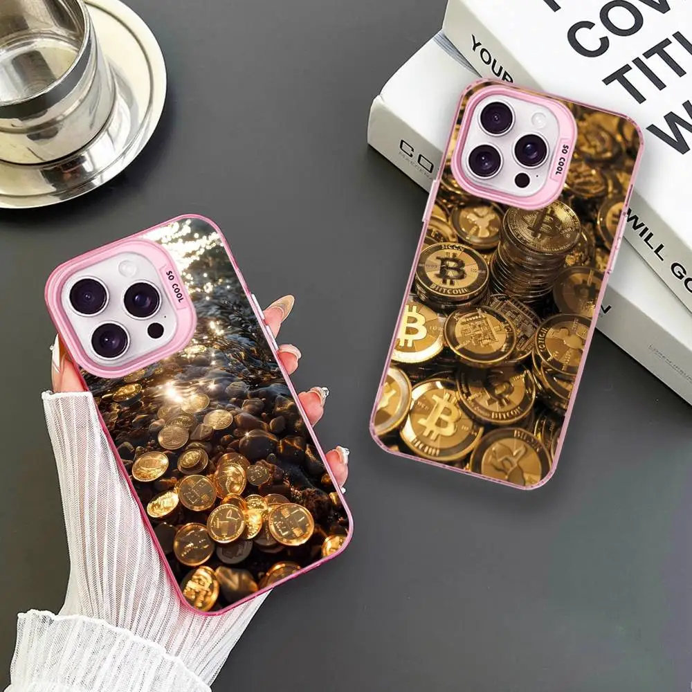 

Golden Ocean Phone Case For iPhone 16,15,14,13,12,11,Mini,Pro,MAX Pink Matte Shockproof Cover