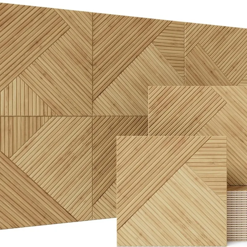 

Polyester fiber sound-absorbing board 3D three-dimensional self-adhesive wood grain grille board wall sticker wall sound insulat