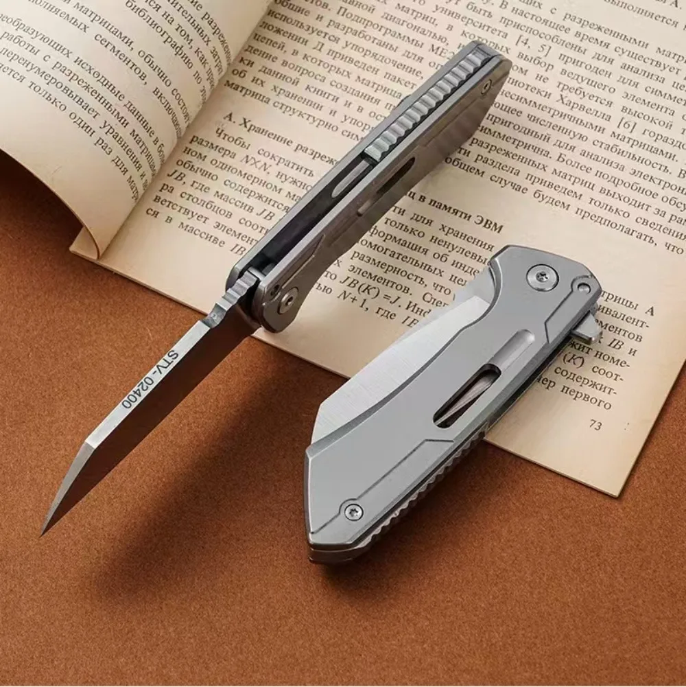 Hot selling outdoor self-defense folding bearing knife camping survival portable household fruit sharp fishing knife