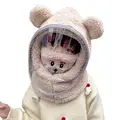 khaki bear with mask