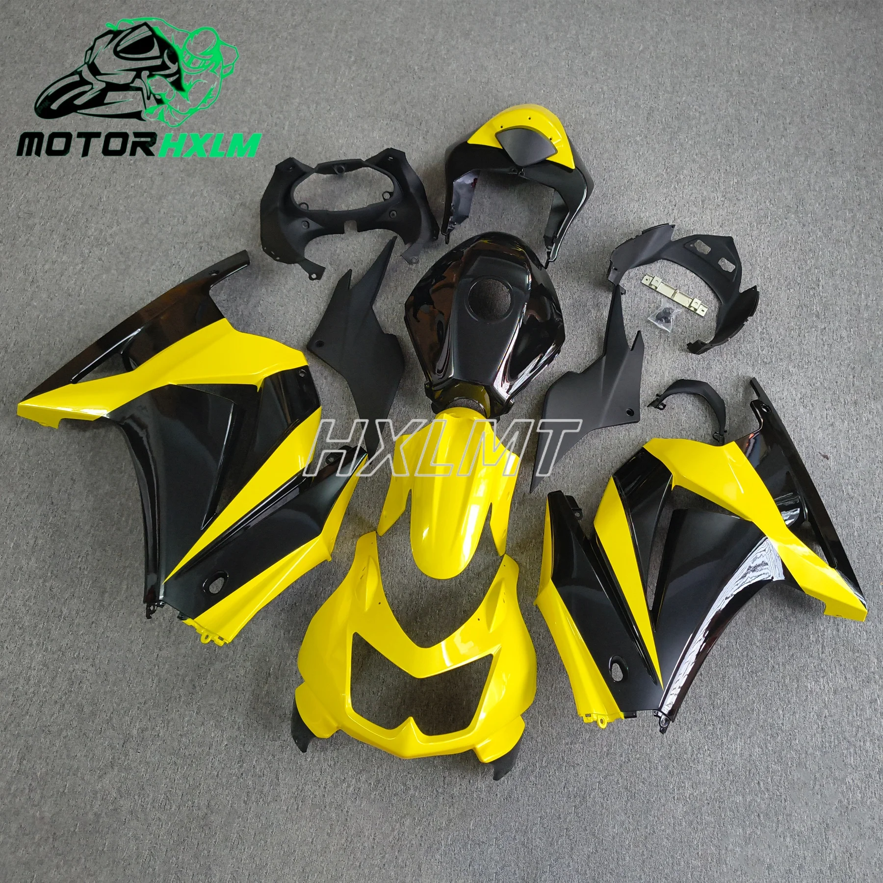 ABS Injection Motorcycle Fairing Kit For Kawasaki Ninja 250R EX250 2008-2012 Bodywork Fairings ZX250R 08-12 Yellow, Black Silver