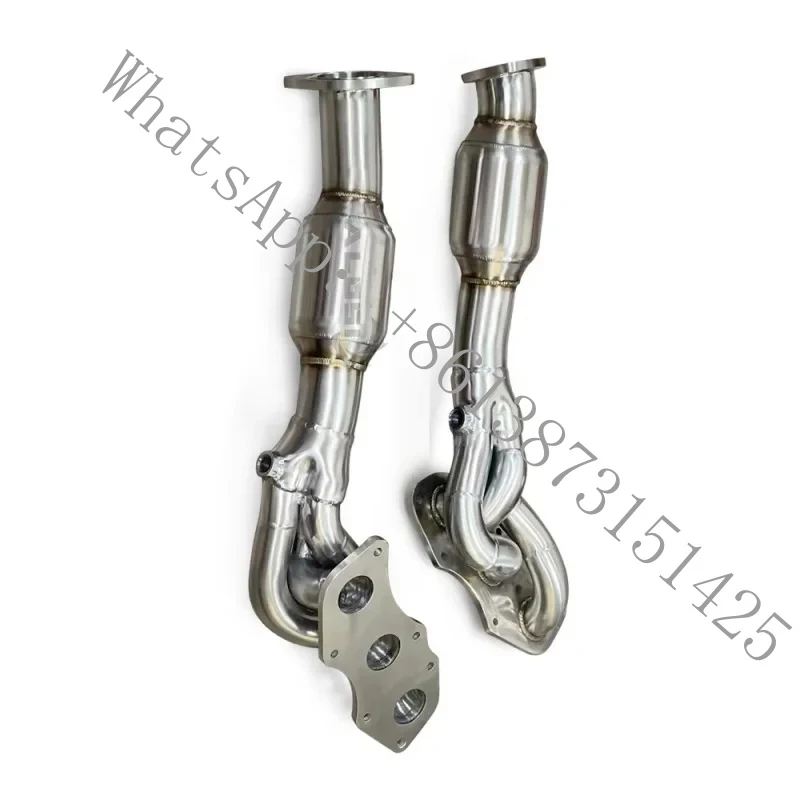 Stainless Steel Exhaust Manifold Collector MARK X 2.5 3.0 2006-2016 High-flow Downpipe Catalytic Converter Upgrade