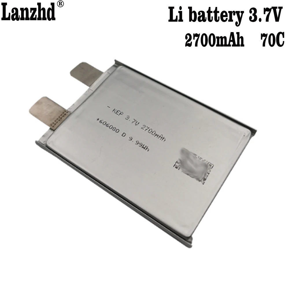 1-10 szt. Nowy 606080 akumulator litowo-polimerowy 2700mAh 70C 3.7V do rozrusznik samochodu model zabawkowy akumulatora dron RC