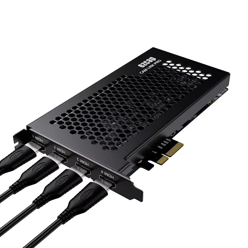 Ezcap335 CAM LINK PRO 4-Channel PCIe for HDMI Video Capture Card for Multi-Camera Production MP4 Recording Format
