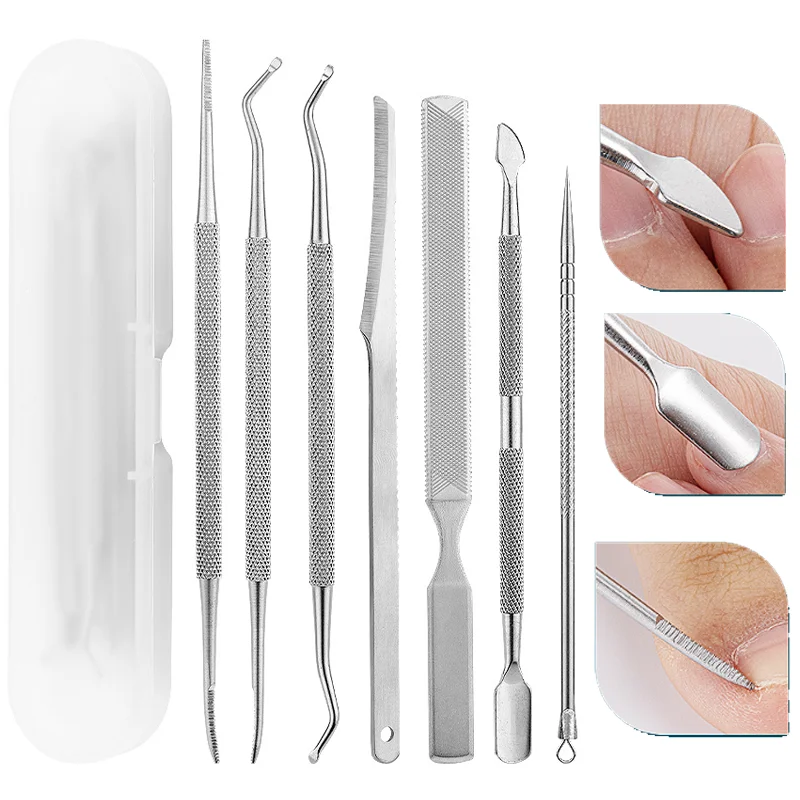 6/7pcs Cuticle Pushers Callus Rasp File Shaver Foot Hard Tough Skin Corn Remover Pedicure Care Tool New Beauty Health Tools