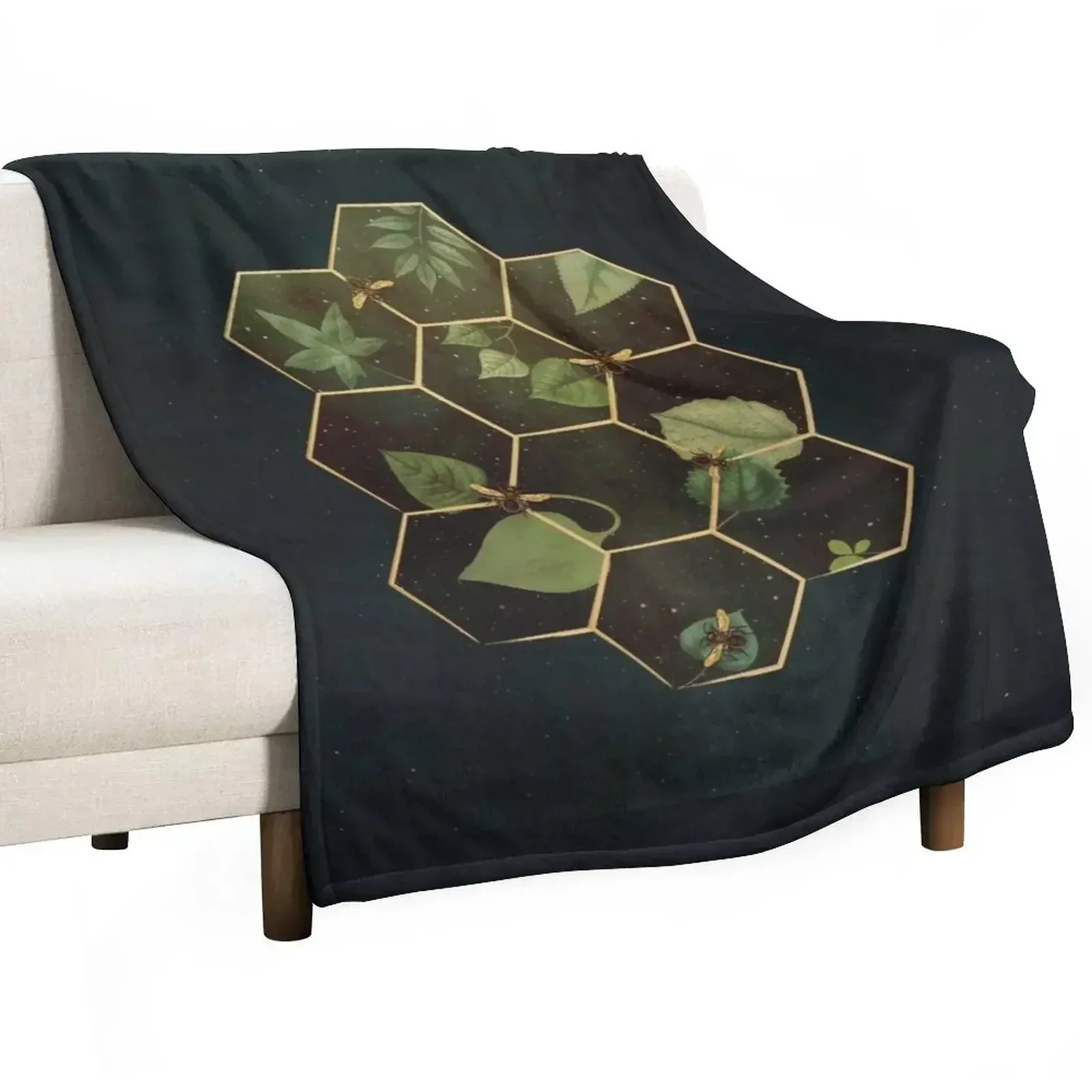 

Bees in Space Throw Blanket Thermals For Travel Travel Blankets