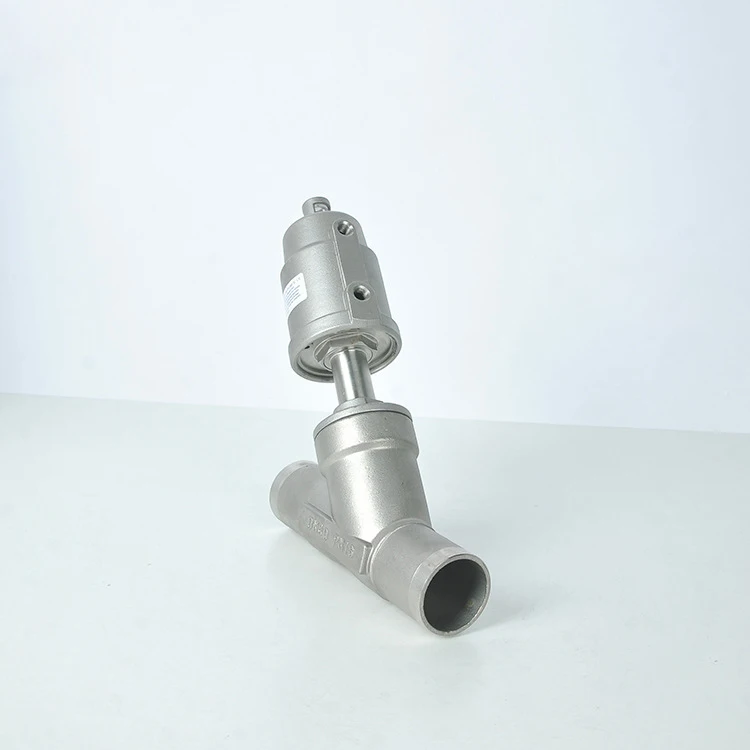 

DN25 2/2-way Y-pattern Normally Closed 304 Stainless Steel Pneumatic Welding Angle Seat Valve 16bar For Gas