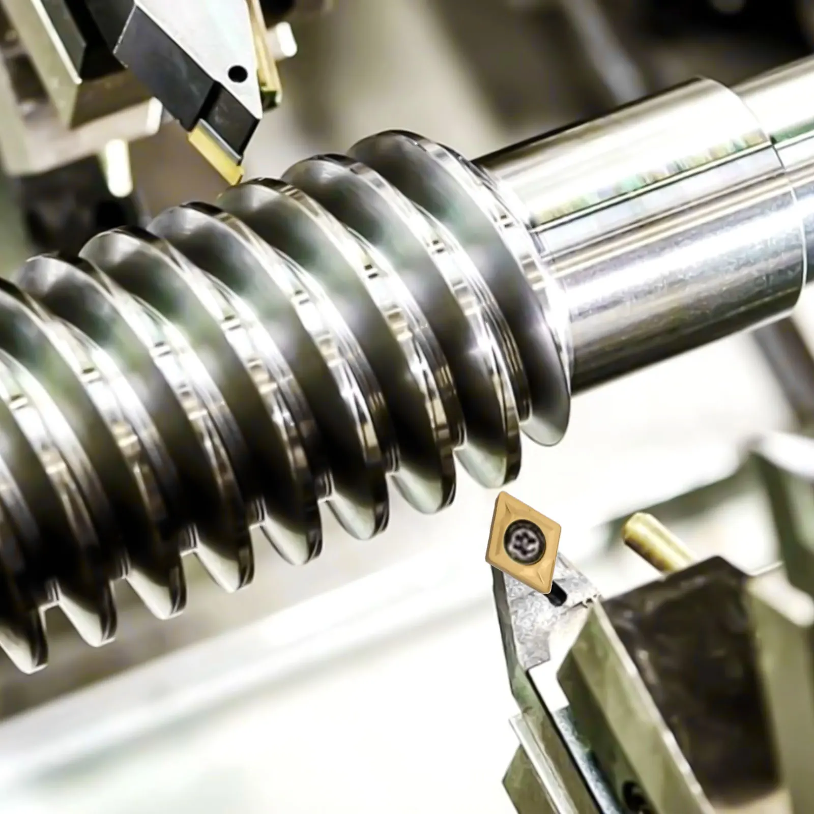 10 pezzi CCMT060204 inserti inserti in metallo duro di ricambio per taglio molatura utensili per la lavorazione dei metalli CNC