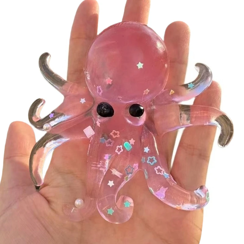 Squishy Oceaan Octopus Knijp Fidget Speelgoed Simulatie Stress Trage Rebound Speelgoed Kan Worden Uitgerekt Zintuiglijke Decompressie Cadeau - afbeelding 2