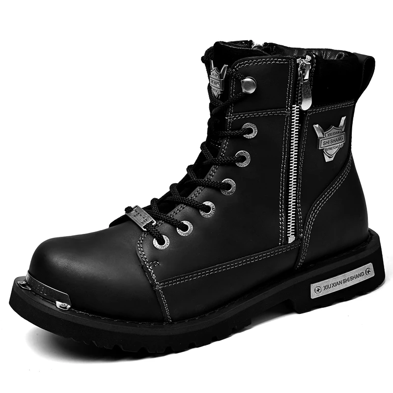 

Outdoor Mountaineering Work Boots for Men: 2025 New Big Yellow Boots, High-Top Height-Increasing British Style Durable Work Shoe