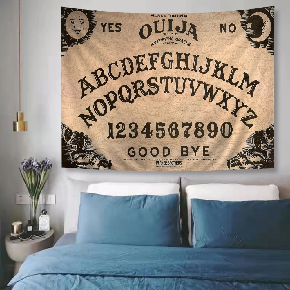 Ouija Board Anime Wandteppich Hängende Tarot Hippie Wandteppiche Wohnheim Home Decor