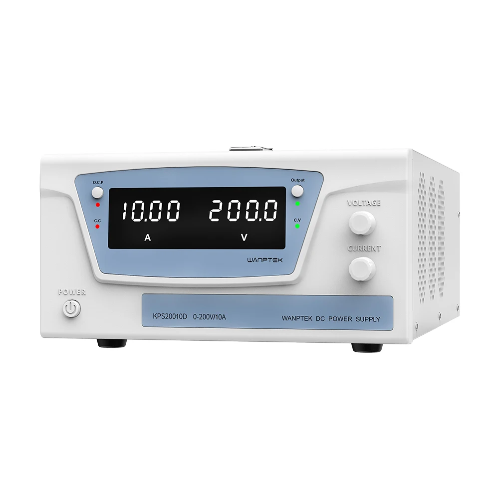 Wanptek KPS20010D 0-200V 0-10A 2000W Adjustable Laboratory High Power Digital Display Switching Dc Regulated Power Supply