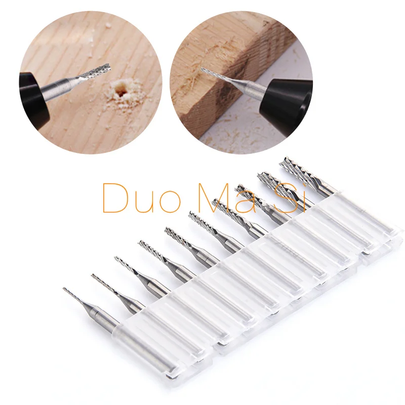 0.5-3.175mm PCB Milling Cutter 3.175mm Shank CNC Router Bit Carbide End Mill CNC PCB Milling Bits Cutter For Engraving Machine