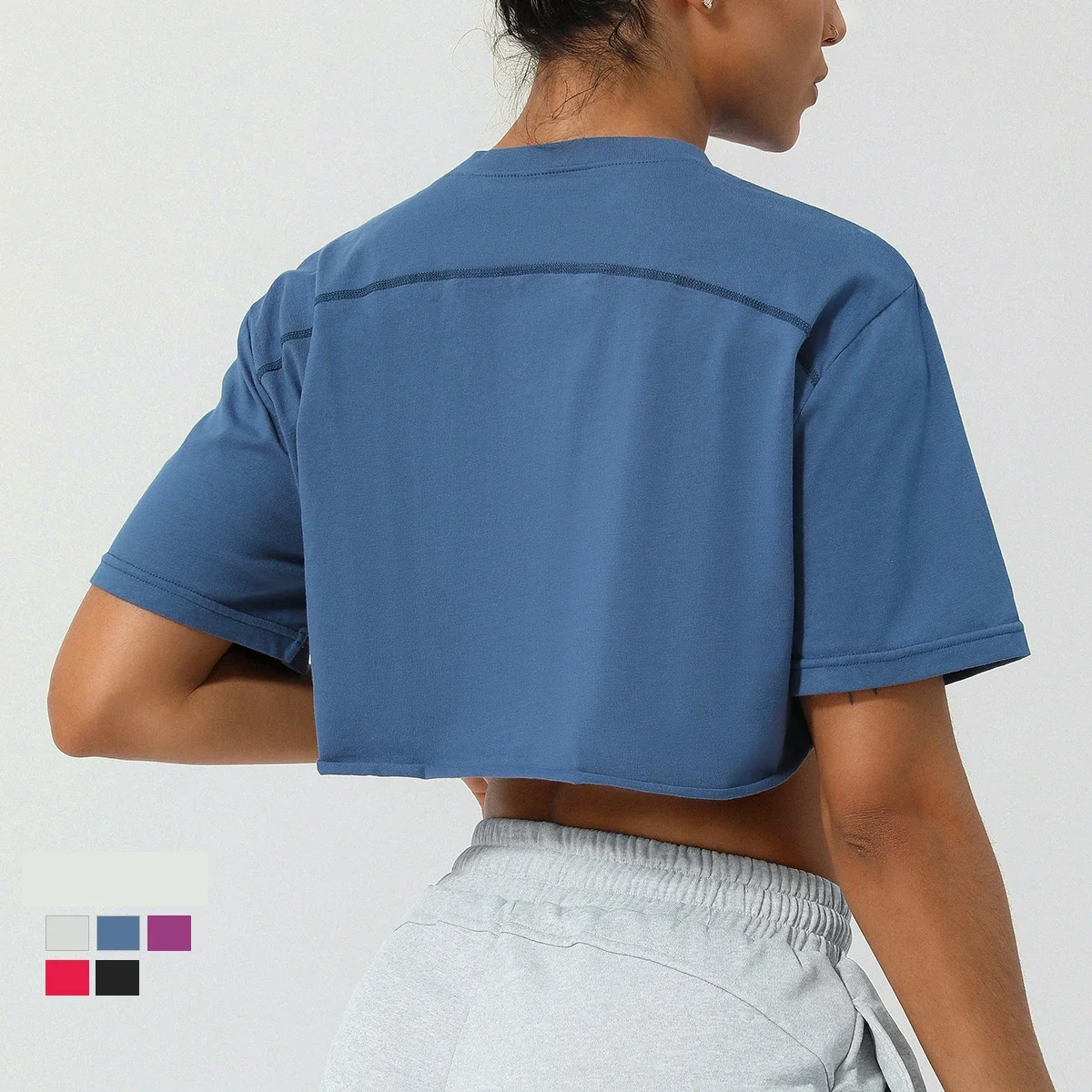 Short Sleeve Yoga T-Shirt Women Summer Solid Color Gym Crop Top Breathable Quick Dry Running Blouse Female Workout Clothes