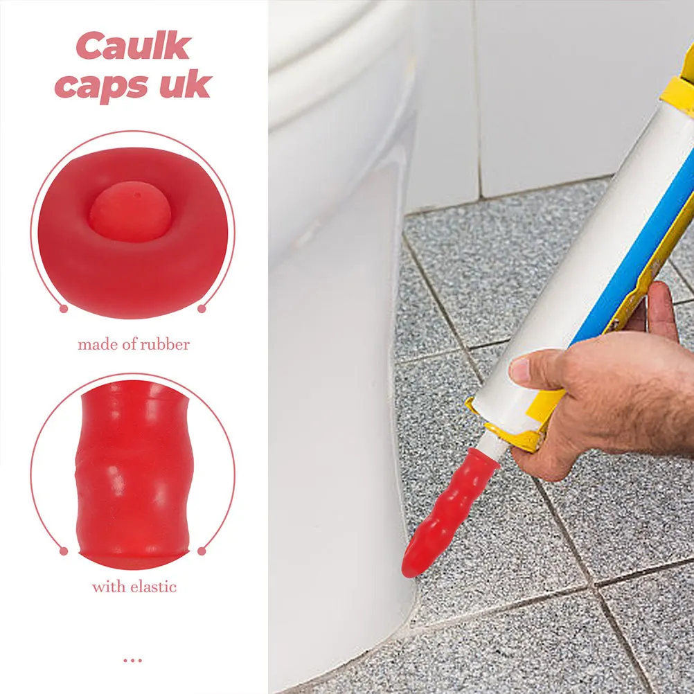 

30Pcs Caulk Caps Rubber Elastic Flexible Small Portable Caulk Saver Caps Caulking Tube Sealing Covers Caulking Tube Tips