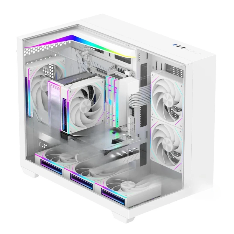 Game computer sea view room chassis panoramic three-sided glass