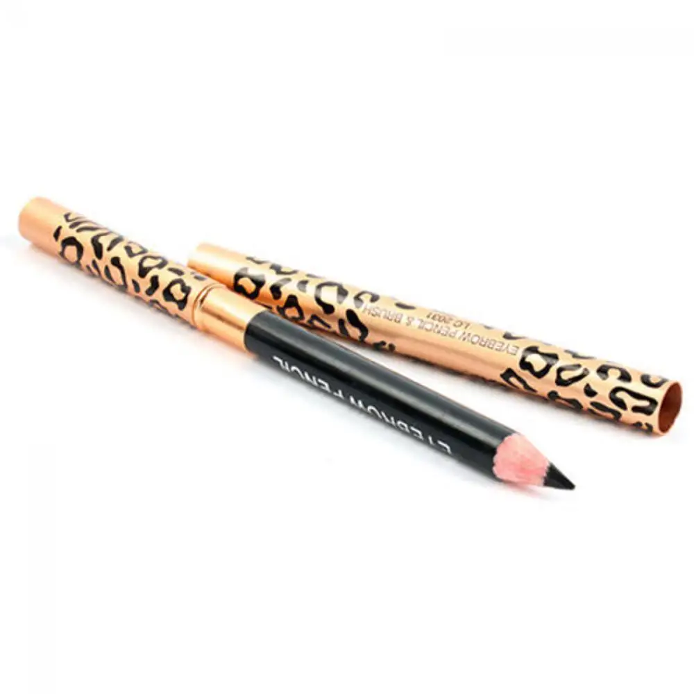 Brosse imperméable longue durée pour femmes, maquillage, Eyeliner léopard, crayon à sourcils