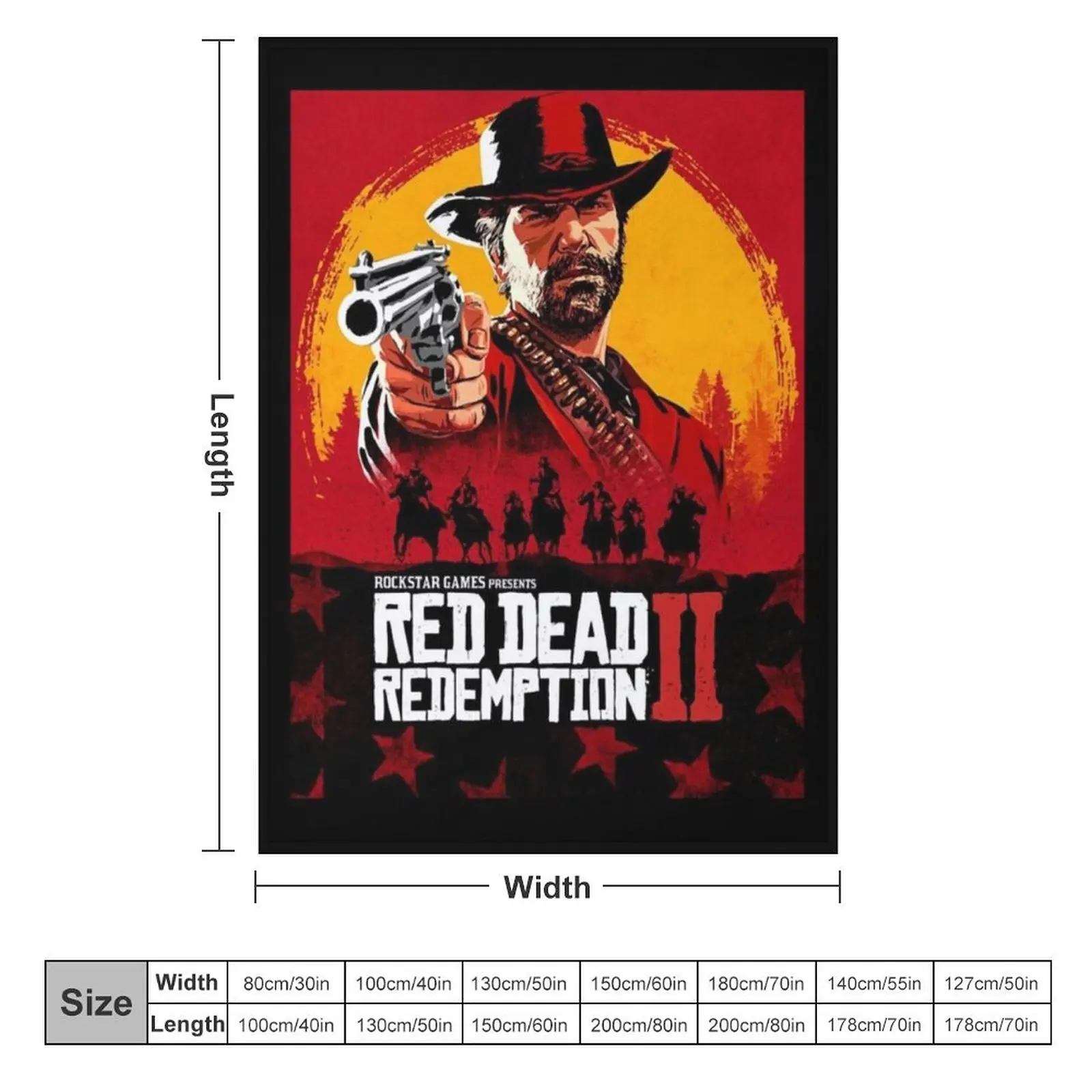 Red Dead Redemption II Rockstar Games Throw Blanket blankets and throws Sofas Winter beds Blankets