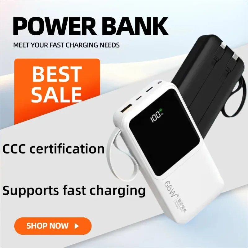 

20000mAh Digital Display Built-in Cable Super Fast Charging Compact and Portable Power Bank