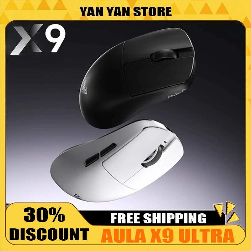 

AULA X9 Ultra Wireless Gaming Mouse PAW3395 3950 Super Sensor 8kHz Polling Rate Ultra Low Latency Connection with Nano Coating