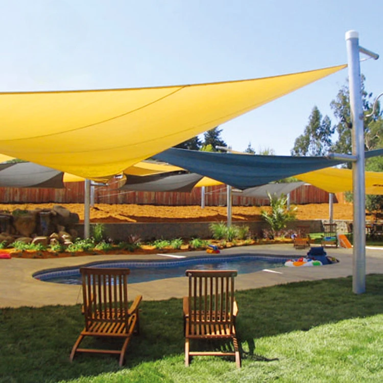 Manufacturers customized pool and garden waterproof triangle sun shade sail