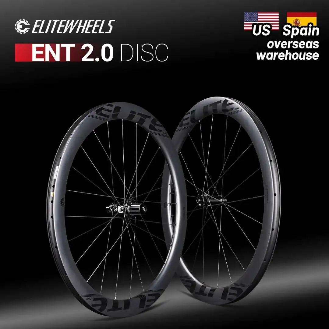 

ELITEWHEELS Carbon Wheels ENT 2.0 Disc Brake 700c Carbon Rim Center Lock Road Bike Wheelset UCI Quality For Spain And US