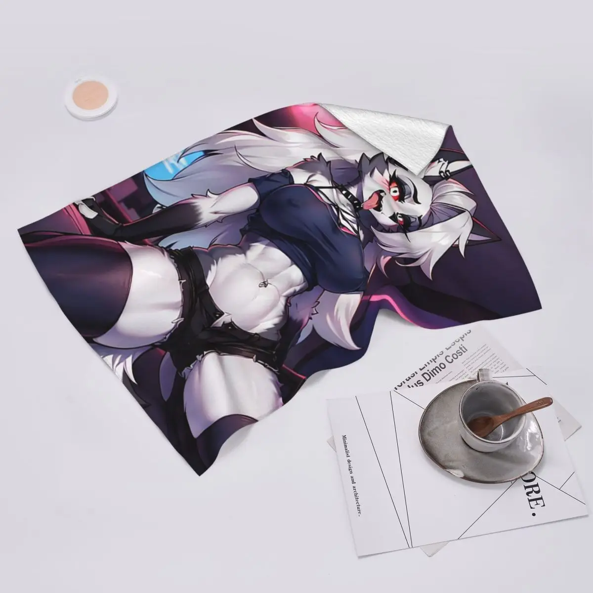 Custom Helluva Boss Loona Soft Face Towel Quick Dry Pool Bath Cotton Towels Absorbent Quick