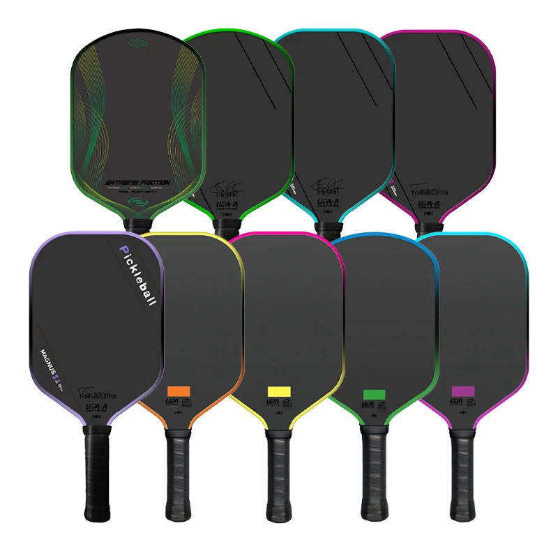 New Gen2 Pickleball Racket with Carbon Fiber T700 Textured Matte Finish and Gradient-Colored Frame of High Quality