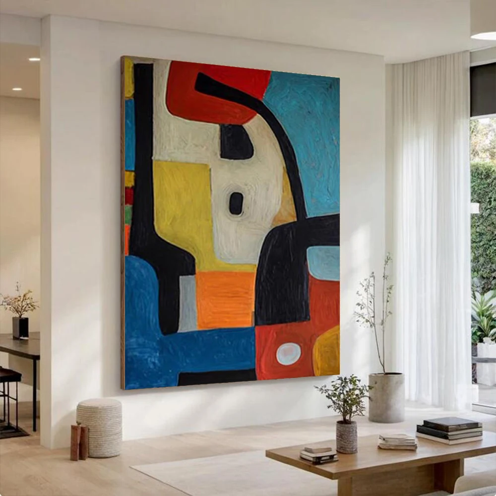 Large Wall Image Big Thick Layer Mural 100% Handmade Abstract Oil Painting Unique Artwork for Home Living Room Decor Art Picture