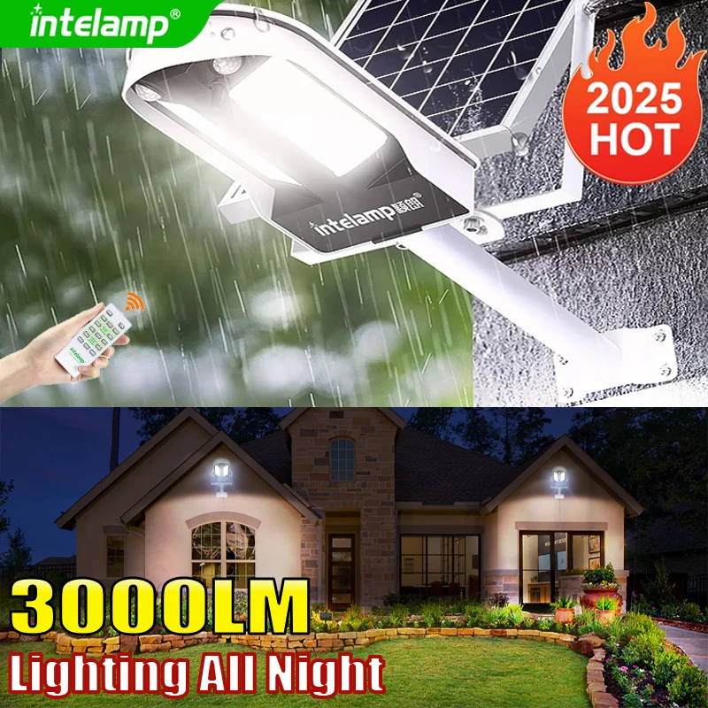 

3000LM Solar Light for Outdoor Solar Lamp Sunlight Motion Sensor Light Remote Control Waterproof Garden Street Wall Yard Lamp
