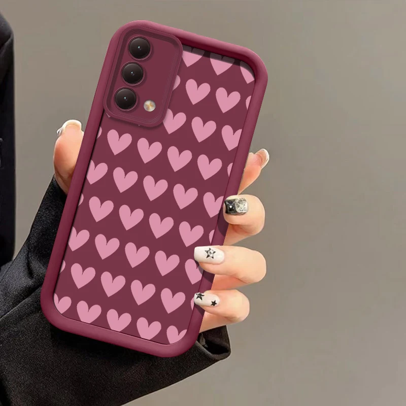 Coque de téléphone en silicone TPU pour Xiaomi Redmi 15C 15 14C 11A 10A 10 Prime 9C 9I 13C 12 12C, motif cœur, antichoc, finition mate