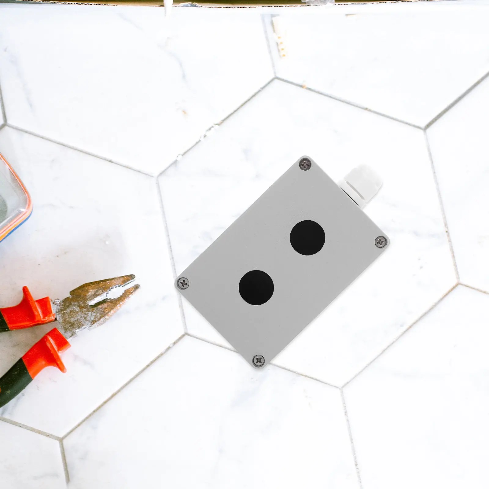 

Aluminum Industrial Control Box with Pre-Drilled Holes for Emergency Stop Push Button Metal Switch Control Station Box