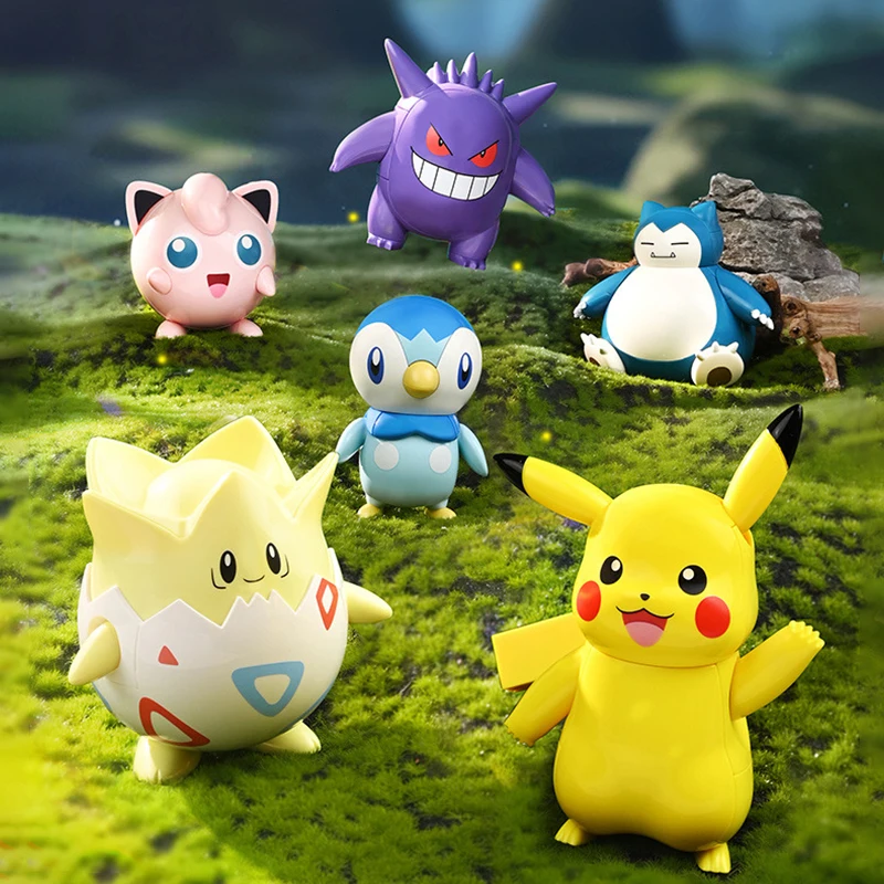 

Pokémon Figure Building Blocks Pikachu Jigglypuff Kirby Togepi Gengar Ornaments Model Bricks Desktop Decoration Kids Toys Gifts