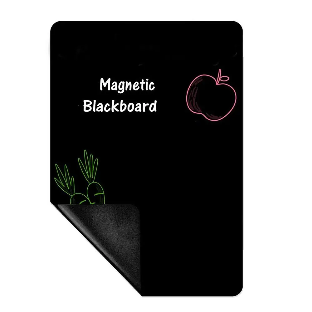 

Household Drawing Board PET Blackboard Stickers Schedule Magnetic Magnetic Drawing Board 30*21cm Black Kindergarten Photo Props