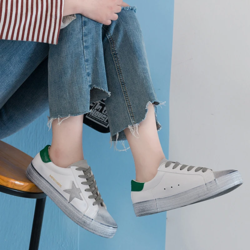 Damen Star Dir oes Vielseitige Retro Sle Spring Canvas Sneakers Low Top Cross Laced Color Blo Gummi-Außensohle