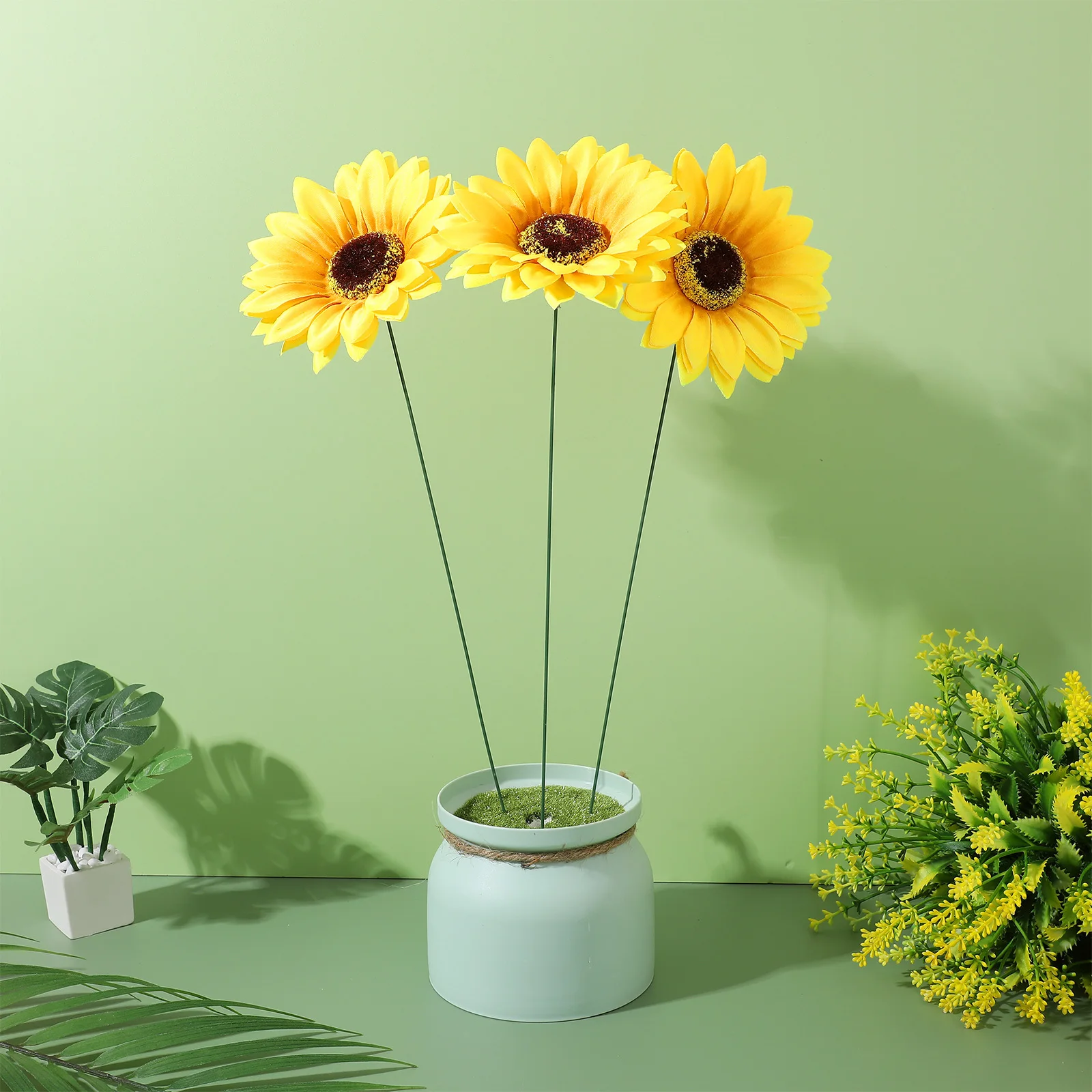 5Pcs Metal Sunflower Garden Stakes Outdoor Flower Yard Decor Sign