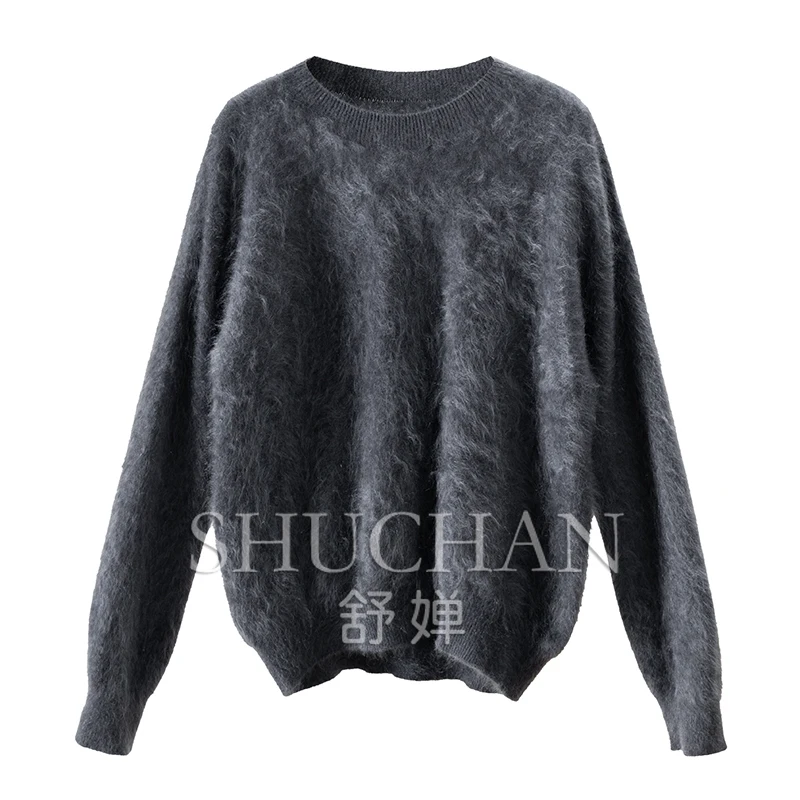 

Purple 100% Cashmere Crew Neck Sweater Women Winter Clothes Women Sweater Sueter Mujer Invierno Pullover