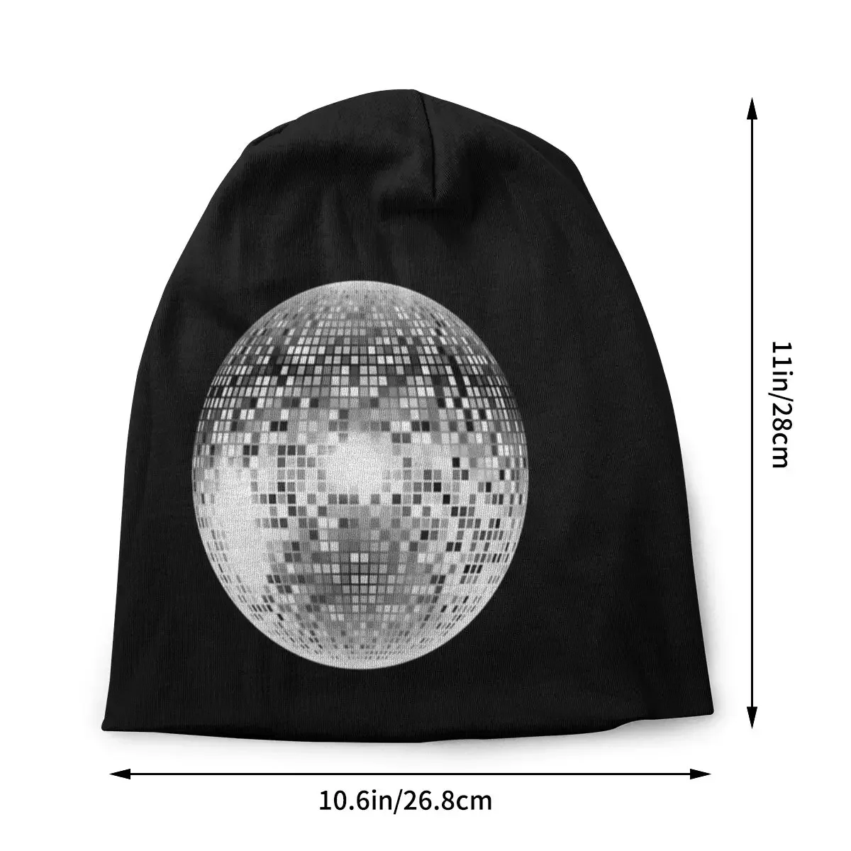 Disco Ball DJ Bling Glitter Rock Music Cap Hip Hop Outdoor Skullies Beanies Hat Male Spring Warm Dual-use Bonnet Knitted Hat