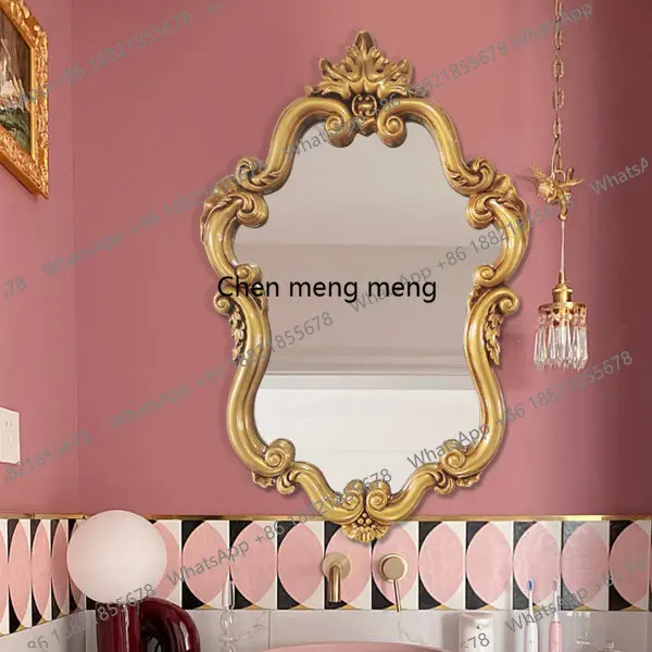 

American retro hanging mirror European modern bathroom mirror