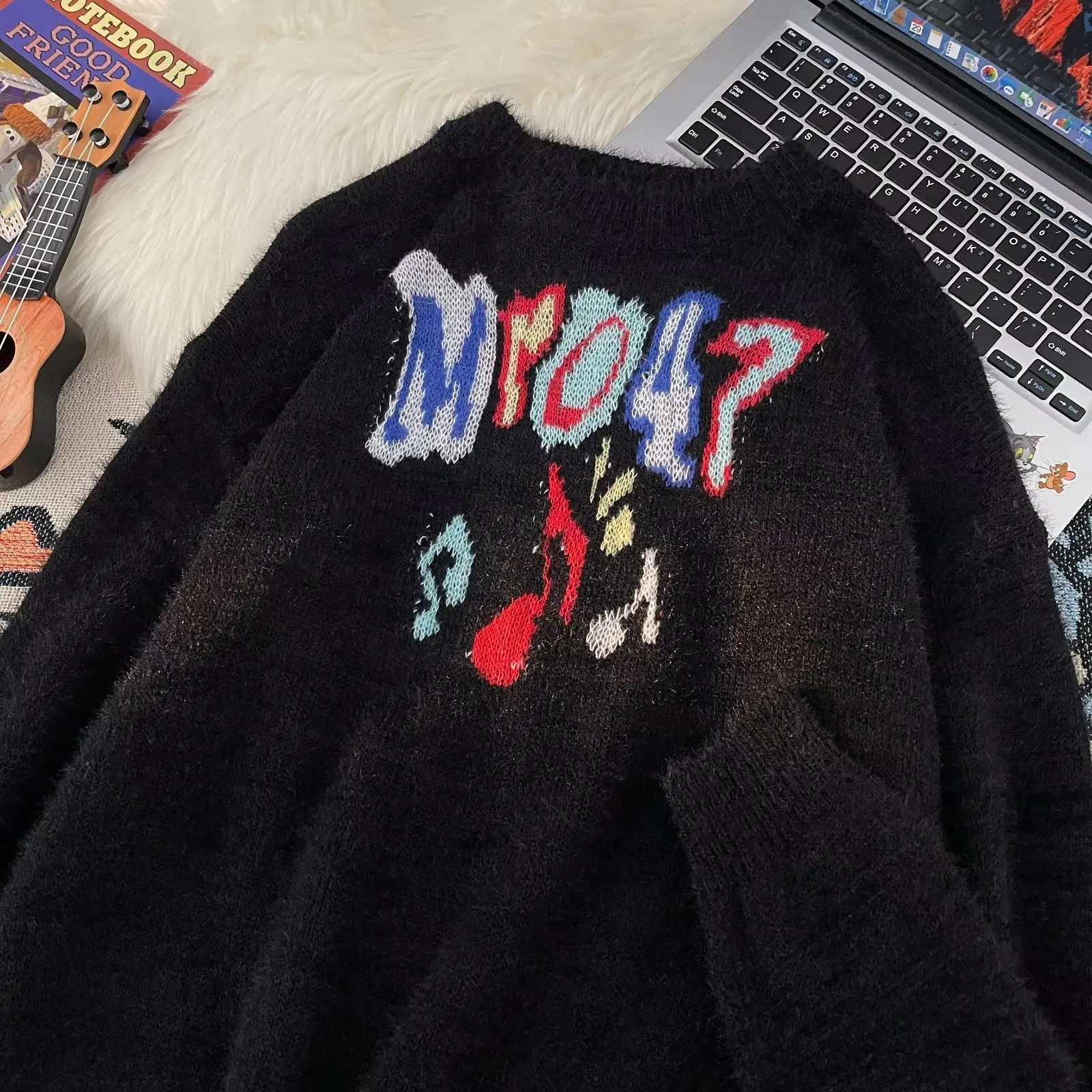 معطف شتوي فضفاض مناسب للرجال من Ne Knitwear كاجوال مقاس كبير Fce ملابس خارجية مريحة للتنفس من ألياف البوليستر #4