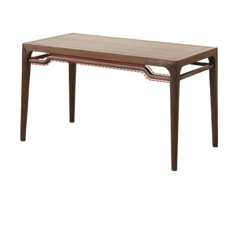 

New Chinese solid wood home desk North American black walnut desk tea table
