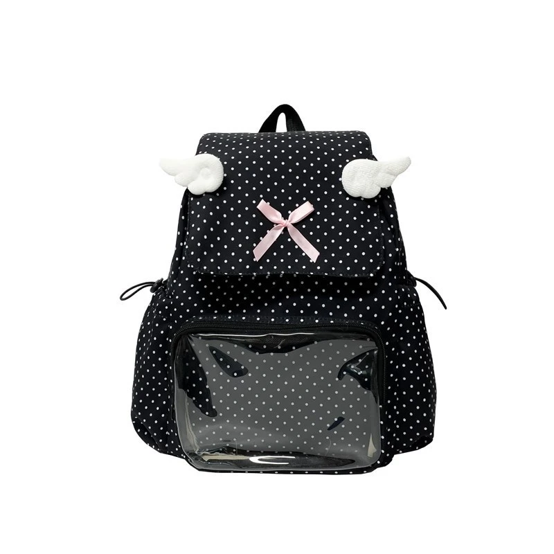 

Wings Backpacks Y2K Wave Point Backpack Day Cute Student Backpack Female Student Backpacks Itabag Girl Large Appetite Itabag New