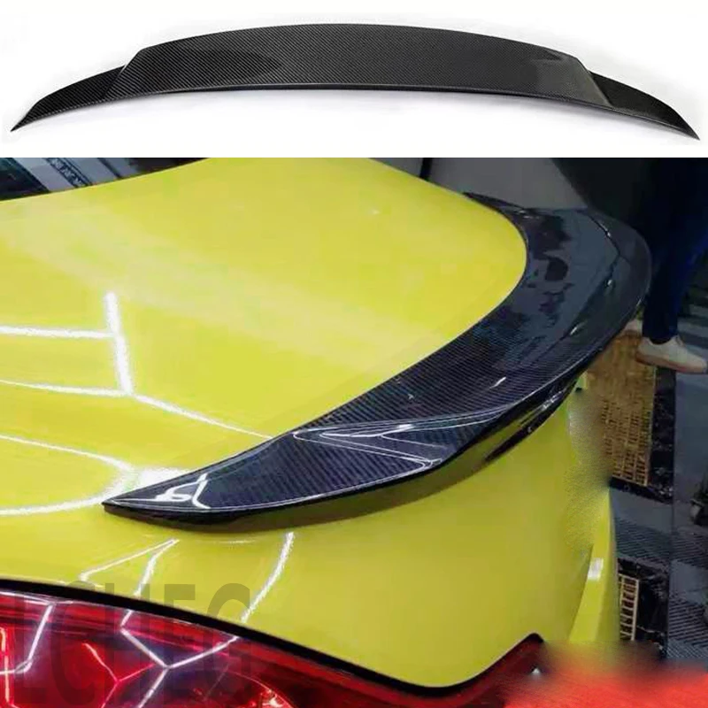 For Infiniti G35 G25 G37 4-door sedan 2007-2013 100% carbon fiber/glossy black trunk lid splitter new rear spoiler wing